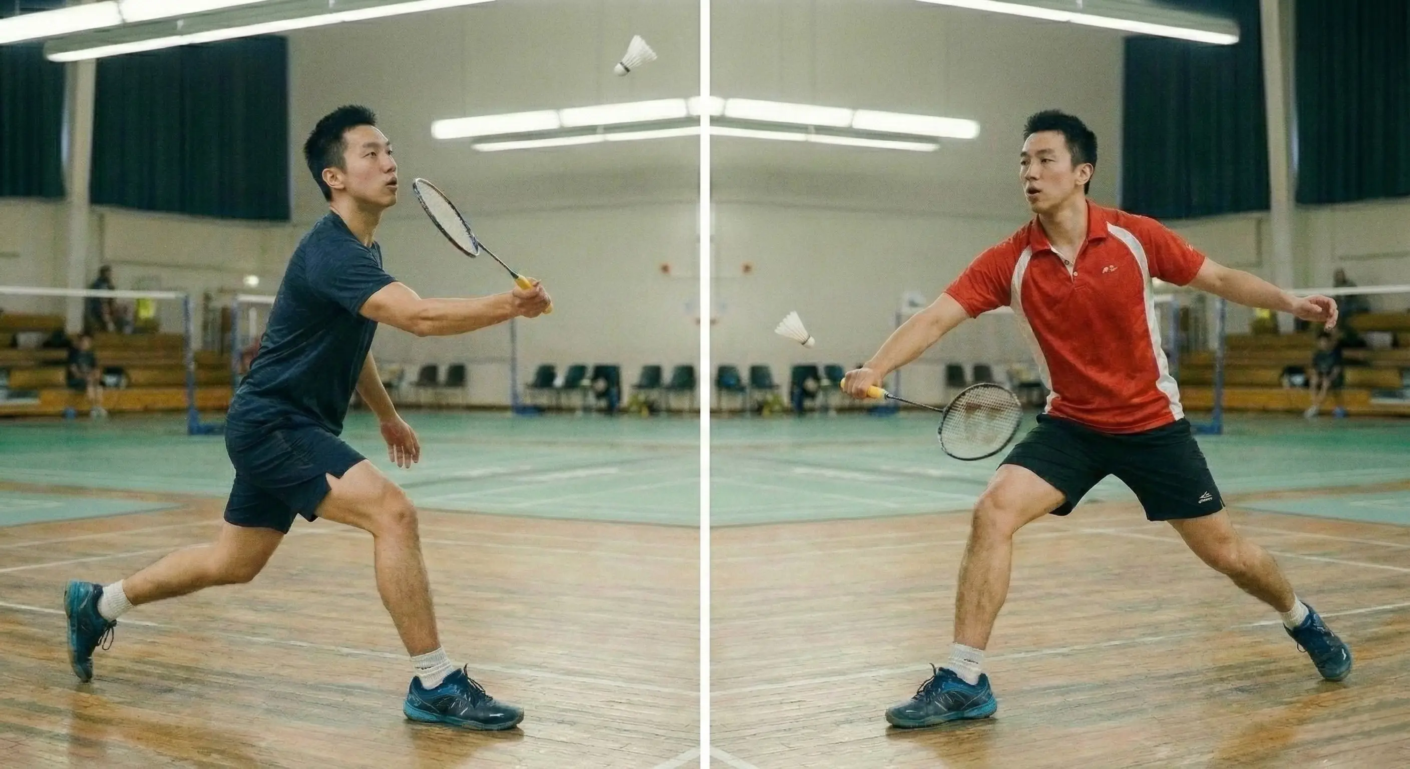 Split screen showing player arriving early vs arriving late to the shuttle